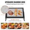 Folding Campfire Grill, Heavy Duty Steel Mesh Grate, 18" Portable Camping Grates Over Fire Pit, Camp Fire Cooking Equipment with Legs Carrying Bag, G