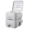 Portable Toilet for Camping, Porta Potty with Carry Bag, 5.3 Gal Waste Tank & 3.2 Gal Flush Tank, Push-Button Pressurized Flush Commode, Leak-proof a