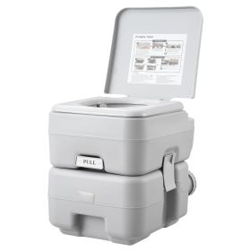 Portable Toilet for Camping, Porta Potty with Carry Bag, 5.3 Gal Waste Tank & 3.2 Gal Flush Tank, Push-Button Pressurized Flush Commode, Leak-proof a
