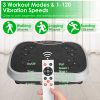 Vibration Exercise Machine With Resistant Bands Remote Control Whole Body Vibration Platform Workout Equipment Home Fitness Training Equipment For We