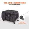 Cat Carrier with Wheels, Rolling Pet Carrier with Telescopic Handle and Shoulder Strap, Dog Carrier with Wheels for Pets under 35 lbs, with 1 Folding