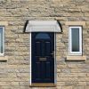 HT-100 x 80 Household Application Door & Window Rain Cover Eaves Canopy White & Black Bracket