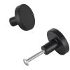 Cabinet Knobs, 10 Pack, 1.26 Inch Black Zinc Alloy Drawer Pulls & Door Handles, Mushroom Kitchen Solid Knobs Dresser Handles, Cupboard Hardware with