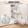 8.5"Wx21"Dx15"H Pull Out Cabinet Organizer, Heavy Duty Slide Out Pantry Shelves, Steel Roll Out Drawers, Sliding Drawer Storage for Home Under Sink,