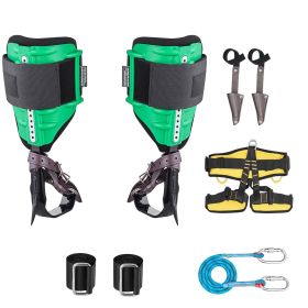 Tree Climbing Spikes Set, Height-Adjustable Tree Climbing Gear with Straps & Spike Protectors, 350 lbs Load Capacity, Heavy Duty Steel Climb Spurs Ar