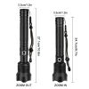 Super hell 9500000Lumen Taktische Taschenlampe LED XHP90 Militär Wiederaufladbar