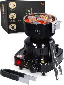 Multipurpose Electric Charcoal Starter Electric Charcoal Burner ETL Approved Electric Stove Coconut Charcoal Lighters with Tongs 450W Hot Plate Elect