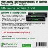 18650 Imr High Drain Flat Top Lithium-Ion Batteries (2-Pieces)