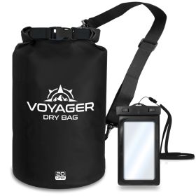 Voyager Waterproof Dry Bag For Kayaking And Water Sports (Product Color: Black, size: 20 Liter)