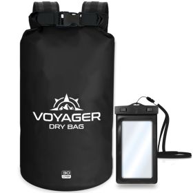 Voyager Waterproof Dry Bag For Kayaking And Water Sports (Product Color: Black, size: 30 Liter)