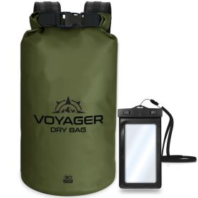 Voyager Waterproof Dry Bag For Kayaking And Water Sports (Product Color: Army Green, size: 30 Liter)