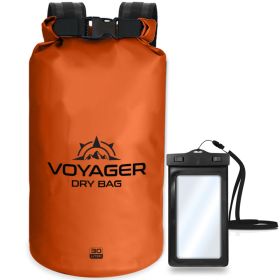 Voyager Waterproof Dry Bag For Kayaking And Water Sports (Product Color: Orange, size: 30 Liter)