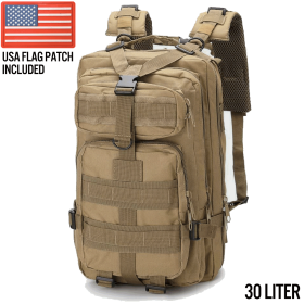 Xg-Mb30 - Small Tactical Backpack Survival Bag (30 Liter) (Product Color: Khaki)