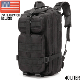 Xg-Mb40 - Large Tactical Backpack Survival Bag (40 Liter) (Product Color: Black)
