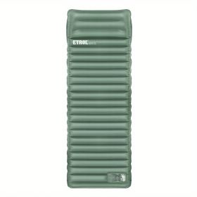 Camping Sleeping Pad; Inflatable Sleeping Mat With Pillows; Waterproof Lightweight Mattress; Folding Bed Cushion For Backpack Travel Hiking Camping W (Color: Light Green)