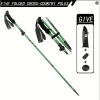5-Section Collapsible Hiking Poles - Lightweight Trekking Poles with Secure External Lock, Adjustable Length, Sturdy - Ergonomic EVA Grip for Mountai