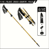 5-Section Collapsible Hiking Poles - Lightweight Trekking Poles with Secure External Lock, Adjustable Length, Sturdy - Ergonomic EVA Grip for Mountai