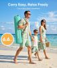 Beach Tent Sun Shelter for 5-6 Person, Pop Up Beach Canopy, UPF 30+ UV Protection, Breathable Mesh Window, Portable Sun Shade Tent with Carrying Bag