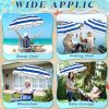 2 Pcs Automatic Chair Umbrella with Universal Clamp 44" UPF 50+ Portable Clamp on Beach Chair Adjustable Wheelchair Umbrella for Outdoor Patio Paraso