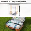 Candle Lighter with 360° Flexible Neck & Safety Lock, Windproof USB Rechargeable Electric Lighter Gift Sets, Flameless Arc Long Lighters Matches for