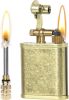 Vintage Trench Lighter, Permanent Match, Cool Pipe Lighter, Unique Metal Lighters, Antique Kerosene Lighters Fluid Refillable, Reusable Waterproof Fo