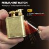 Vintage Trench Lighter, Permanent Match, Cool Pipe Lighter, Unique Metal Lighters, Antique Kerosene Lighters Fluid Refillable, Reusable Waterproof Fo