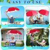 2 Pcs Automatic Chair Umbrella with Universal Clamp 44" UPF 50+ Portable Clamp on Beach Chair Adjustable Wheelchair Umbrella for Outdoor Patio Paraso