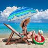 2 Pcs Automatic Chair Umbrella with Universal Clamp 44" UPF 50+ Portable Clamp on Beach Chair Adjustable Wheelchair Umbrella for Outdoor Patio Paraso