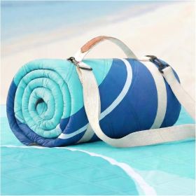 Waterproof Picnic Blanket Outdoor Camping Beach Mat Extra Large Foldable Car Essential Roadtrip Gadget Rv Accessories Glamping Tent Gear Must Haves H (size: Abstract Aqua  80''*80'')