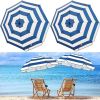 2 Pcs Automatic Chair Umbrella with Universal Clamp 44" UPF 50+ Portable Clamp on Beach Chair Adjustable Wheelchair Umbrella for Outdoor Patio Paraso