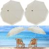 2 Pcs Automatic Chair Umbrella with Universal Clamp 44" UPF 50+ Portable Clamp on Beach Chair Adjustable Wheelchair Umbrella for Outdoor Patio Paraso