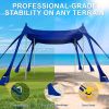 Beach Tent Sun Shelter UPF 50+,10x10 FT Beach Canopy Tent Sun Shade,Pop Up Beach Canopy with 8 Sandbags, Outdoor Beach Shade for Camping Trips, Fishi