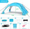Beach Tent Sun Shelter UPF 50+,10x10 FT Beach Canopy Tent Sun Shade,Pop Up Beach Canopy with 8 Sandbags, Outdoor Beach Shade for Camping Trips, Fishi