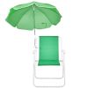 Folding Beach Chair with Umbrella for Adults, Lightweight Porable Camping Chair with 265lbs Capacity for Travel Picnic Concert & Outdoor Activities,