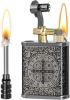 Vintage Trench Lighter, Permanent Match, Cool Pipe Lighter, Unique Metal Lighters, Antique Kerosene Lighters Fluid Refillable, Reusable Waterproof Fo