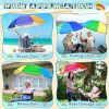 2 Pcs Automatic Chair Umbrella with Universal Clamp 44" UPF 50+ Portable Clamp on Beach Chair Adjustable Wheelchair Umbrella for Outdoor Patio Paraso