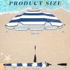 2 Pcs Automatic Chair Umbrella with Universal Clamp 44" UPF 50+ Portable Clamp on Beach Chair Adjustable Wheelchair Umbrella for Outdoor Patio Paraso